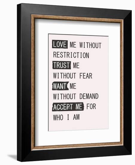 Love Me 1-Design Fabrikken-Framed Premium Giclee Print