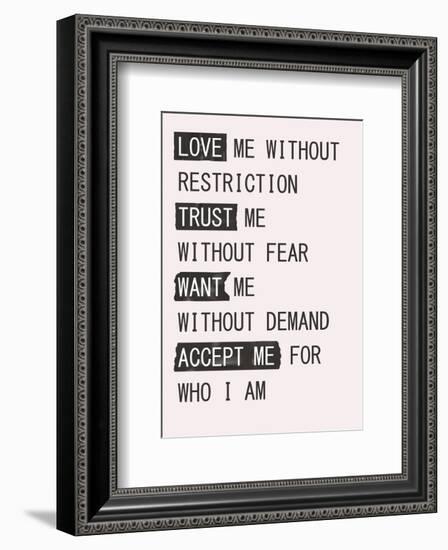 Love Me 1-Design Fabrikken-Framed Premium Giclee Print