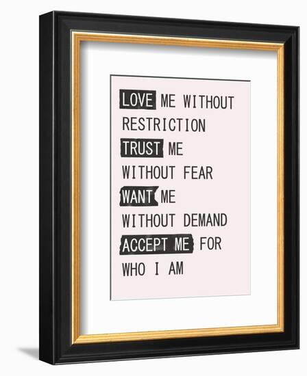 Love Me 1-Design Fabrikken-Framed Premium Giclee Print