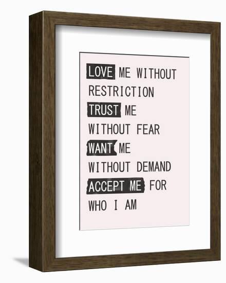 Love Me 1-Design Fabrikken-Framed Premium Giclee Print