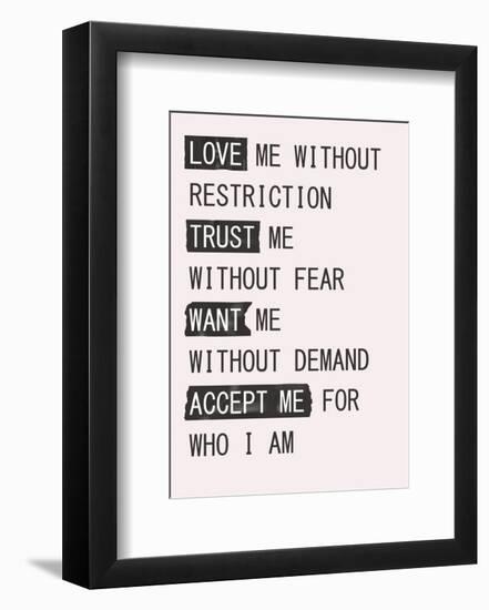 Love Me 1-Design Fabrikken-Framed Art Print