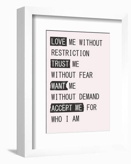 Love Me 1-Design Fabrikken-Framed Art Print