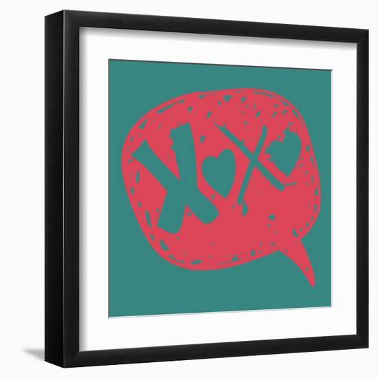 Love Message in Speech Bubble-cienpies-Framed Art Print