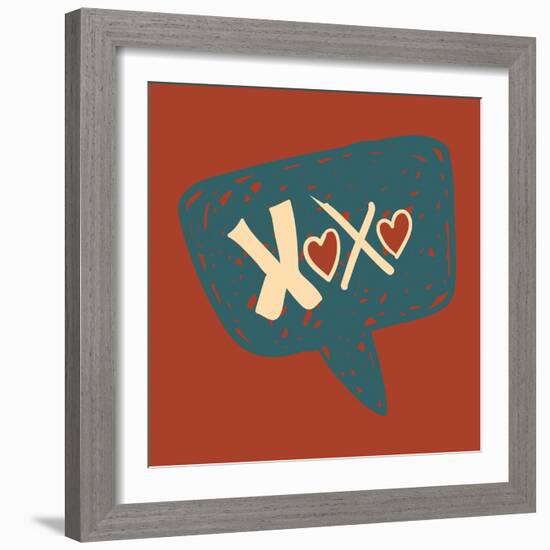 Love Message in Speech Bubble-cienpies-Framed Art Print