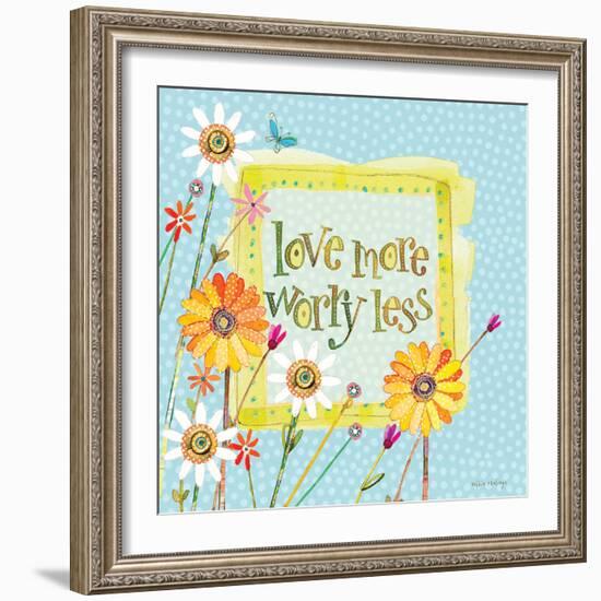 Love More Worry Less-Robbin Rawlings-Framed Art Print