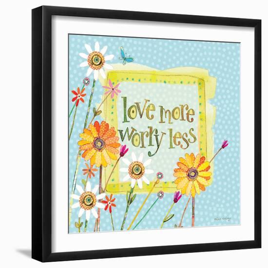 Love More Worry Less-Robbin Rawlings-Framed Art Print