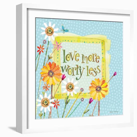 Love More Worry Less-Robbin Rawlings-Framed Art Print