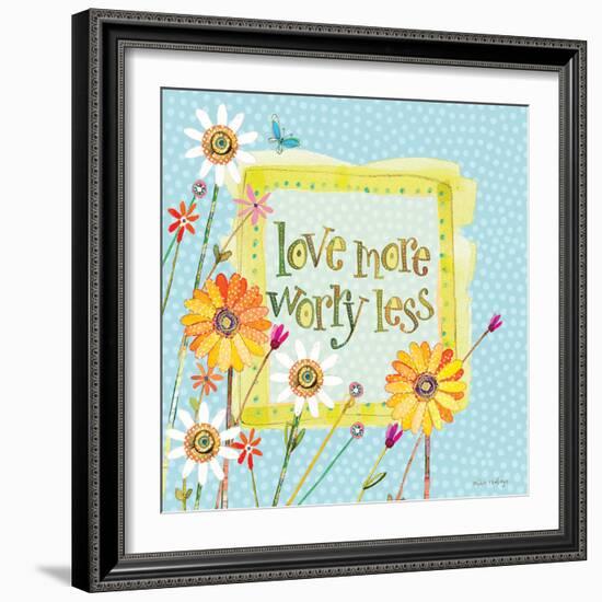 Love More Worry Less-Robbin Rawlings-Framed Art Print