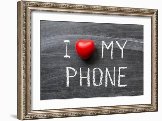 Love My Phone-Yury Zap-Framed Art Print
