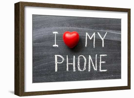 Love My Phone-Yury Zap-Framed Art Print