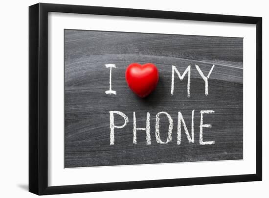 Love My Phone-Yury Zap-Framed Art Print