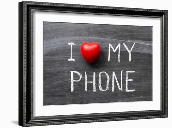 Love My Phone-Yury Zap-Framed Art Print