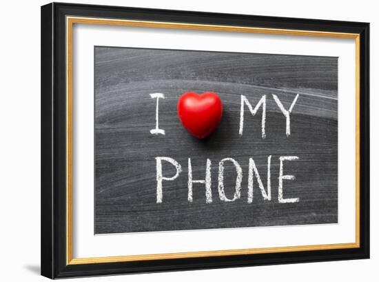 Love My Phone-Yury Zap-Framed Art Print