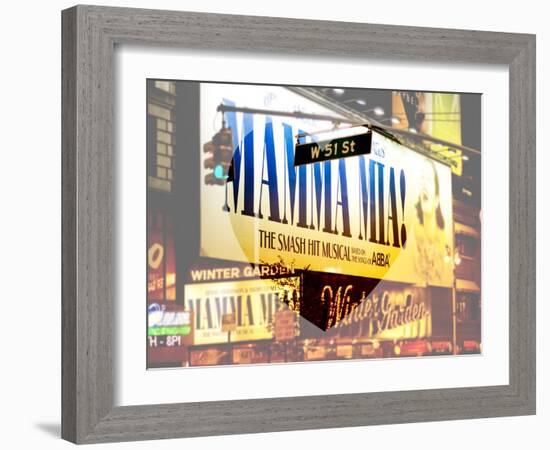 Love NY Series - Mamma Mia The Musical - Winter Garden Theatre - Manhattan - New York - USA-Philippe Hugonnard-Framed Art Print