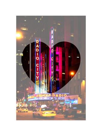 Love NY Series - The Radio City Music Hall at Night - Manhattan - New York  - USA' Art Print - Philippe Hugonnard | Art.com