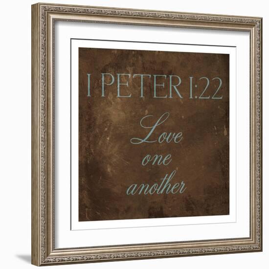 Love One Another Brown-Jace Grey-Framed Premium Giclee Print