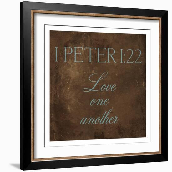 Love One Another Brown-Jace Grey-Framed Art Print