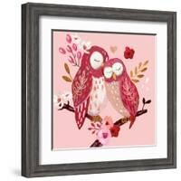 Love Owls-Sharon Montgomery-Framed Art Print