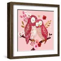 Love Owls-Sharon Montgomery-Framed Art Print
