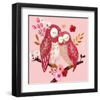 Love Owls-Sharon Montgomery-Framed Art Print