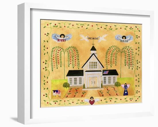 Love Peace Hope Angels-Cheryl Bartley-Framed Giclee Print