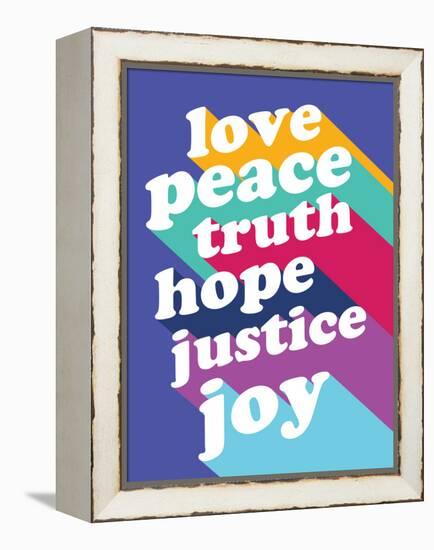 Love, Peace, Truth-null-Framed Stretched Canvas