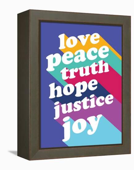 Love, Peace, Truth-null-Framed Stretched Canvas