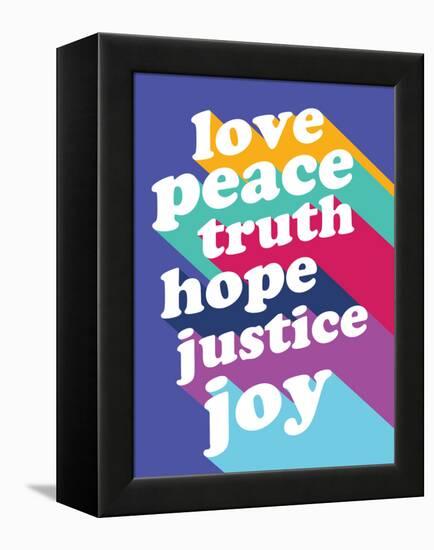 Love, Peace, Truth-null-Framed Stretched Canvas