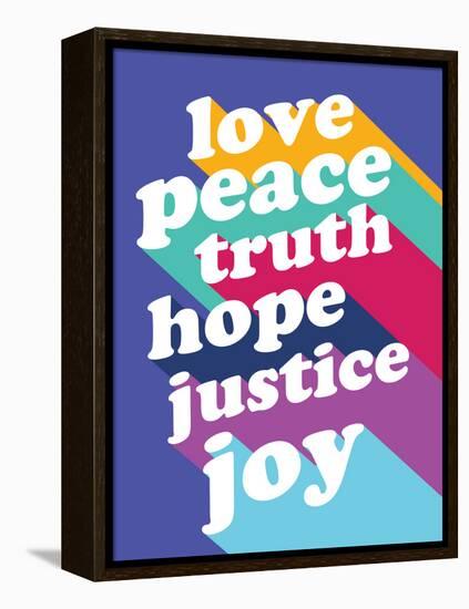 Love, Peace, Truth-null-Framed Stretched Canvas