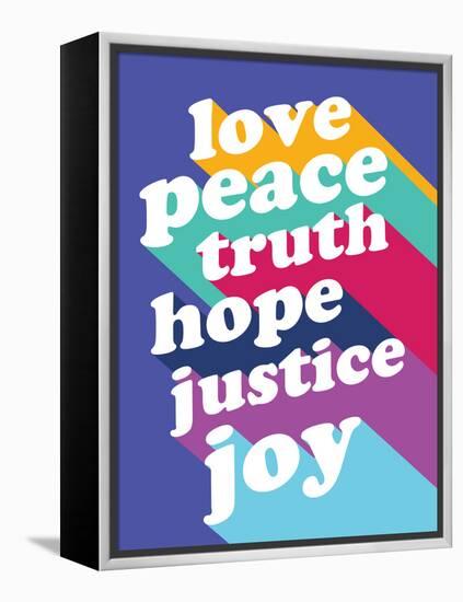 Love, Peace, Truth-null-Framed Stretched Canvas