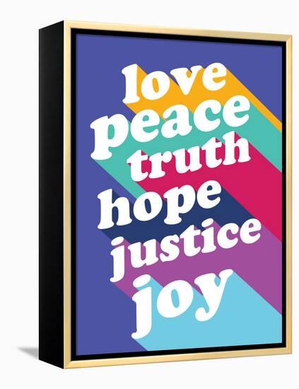 Love, Peace, Truth-null-Framed Stretched Canvas