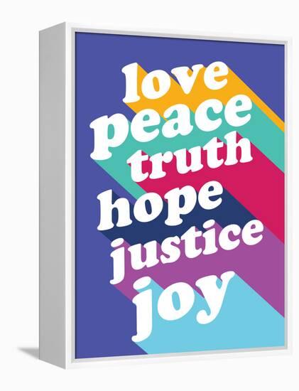 Love, Peace, Truth-null-Framed Stretched Canvas