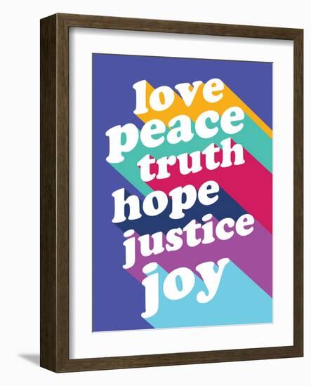 Love, Peace, Truth-null-Framed Premium Giclee Print