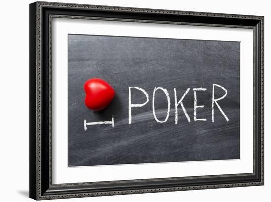 Love Poker-Yury Zap-Framed Art Print