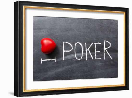 Love Poker-Yury Zap-Framed Art Print