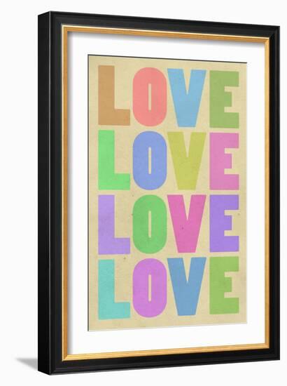 Love Pop-Art Pastel Art Print Poster-null-Framed Premium Giclee Print
