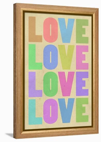 Love Pop-Art Pastel Art Print Poster-null-Framed Stretched Canvas