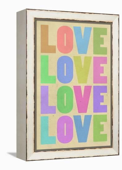 Love Pop-Art Pastel Art Print Poster-null-Framed Stretched Canvas