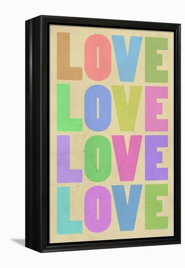 Love Pop-Art Pastel Art Print Poster-null-Framed Stretched Canvas