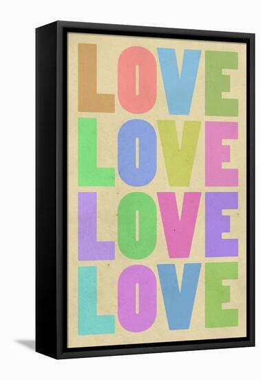 Love Pop-Art Pastel Art Print Poster-null-Framed Stretched Canvas