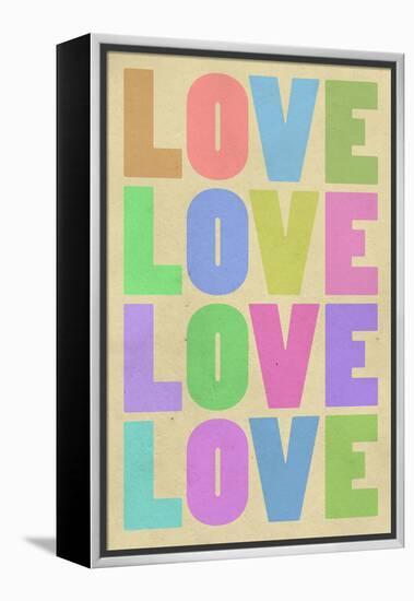 Love Pop-Art Pastel Art Print Poster-null-Framed Stretched Canvas