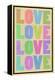 Love Pop-Art Pastel Art Print Poster-null-Framed Stretched Canvas