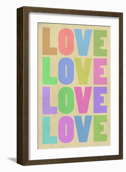 Love Pop-Art Pastel Art Print Poster-null-Framed Art Print