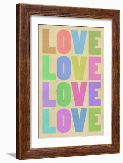 Love Pop-Art Pastel Art Print Poster-null-Framed Art Print