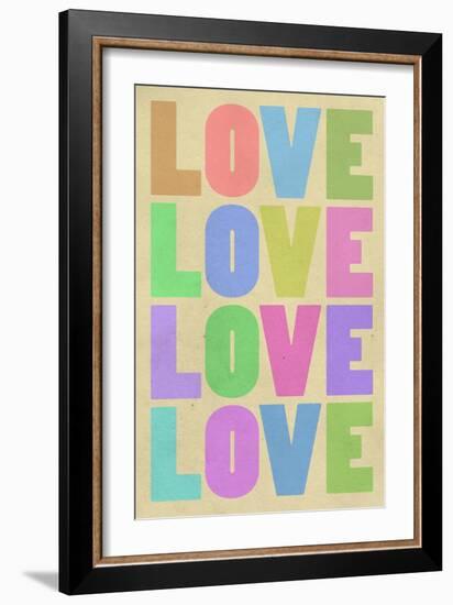 Love Pop-Art Pastel Art Print Poster-null-Framed Art Print