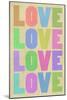 Love Pop-Art Pastel Art Print Poster-null-Mounted Art Print