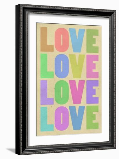 Love Pop-Art Pastel Art Print Poster-null-Framed Art Print