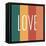 Love Rainbow Retro-Ann Kelle-Framed Stretched Canvas