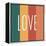 Love Rainbow Retro-Ann Kelle-Framed Stretched Canvas