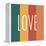 Love Rainbow Retro-Ann Kelle-Framed Stretched Canvas